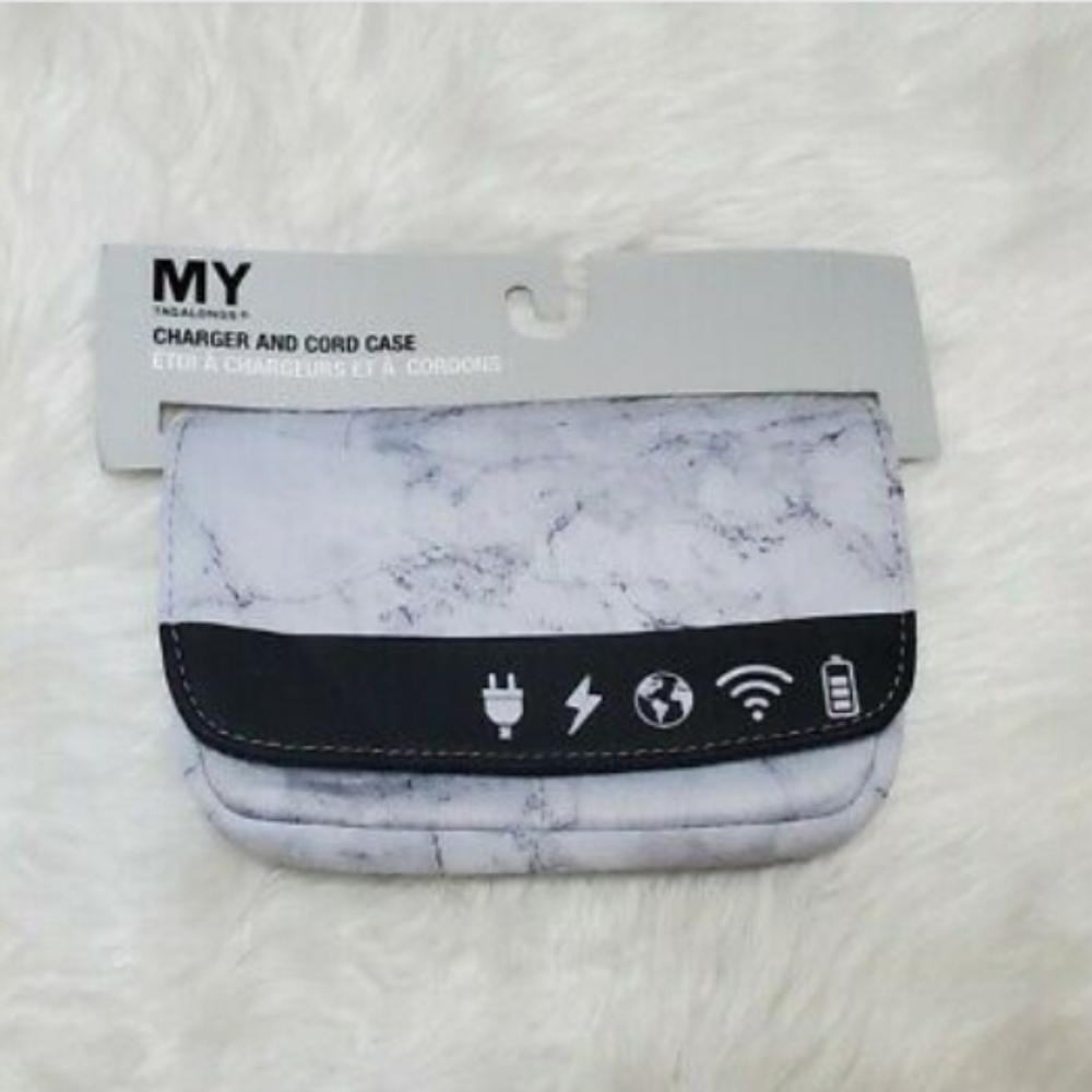 My Tagalongs Charger & Cord Case Marble -to store/organize your tech accessories
